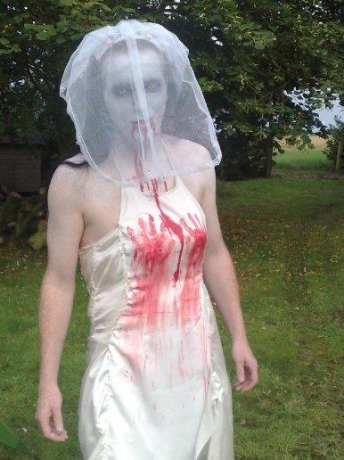 DJ Zombie Chris in Zombie Bride Outfit