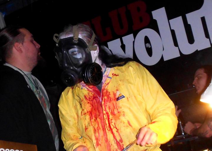 Not even the gas mask could stop the zombie apocalypse
